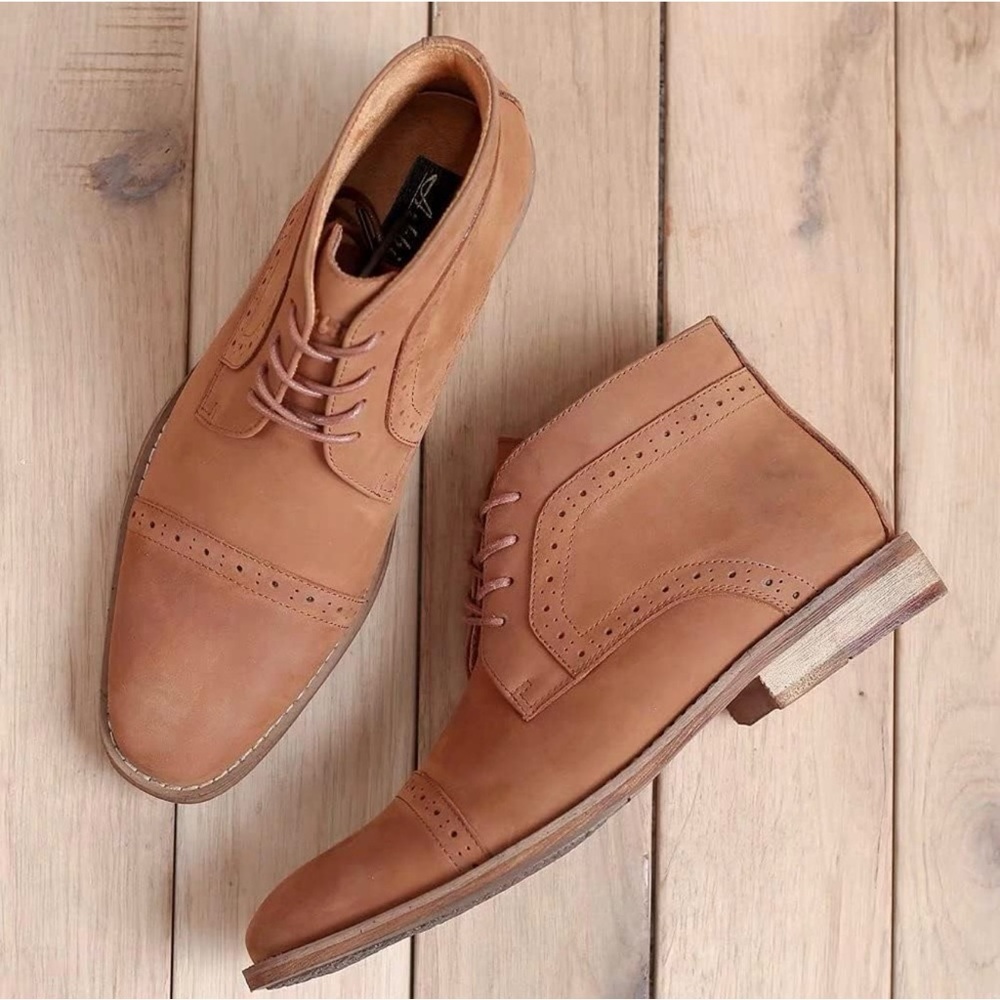 New Arkbird leather‎ suede boots chukka tan men’s 8.5 lace up oxford ankle boot